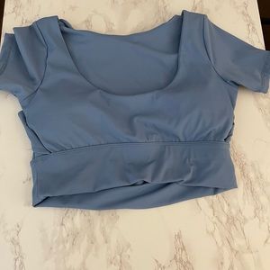 Peachy Bunz Cropped Sports Bra Top New